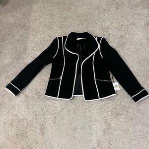 Calvin Klein Blazer Jacket with Zipper Accents